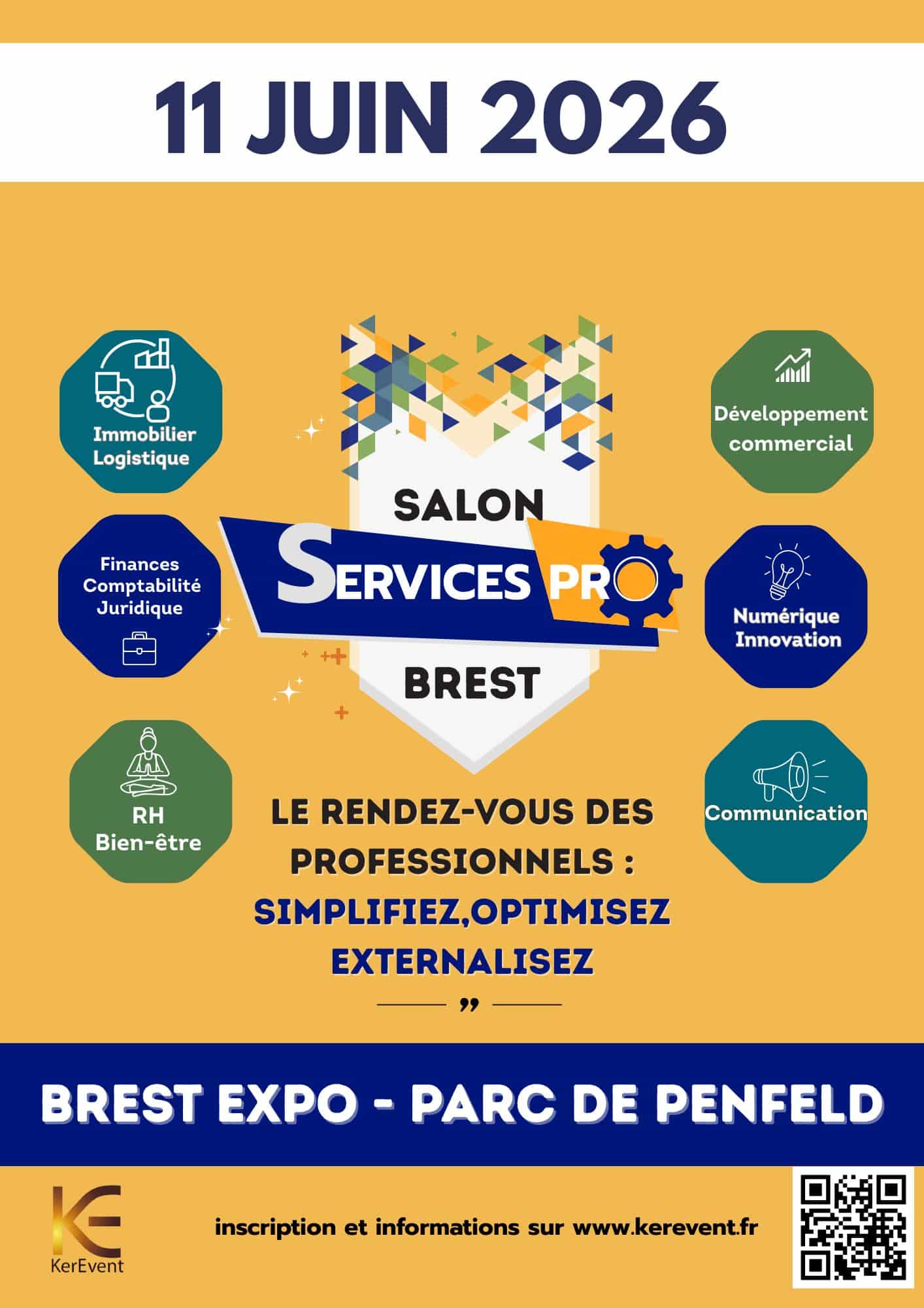 Affiche Salon Services Pro Brest 2026 - Brest Expo Parc de Penfeld