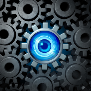 Oeil qui suveille des process illustrant la supervision des systèmes informatiques d'une PME